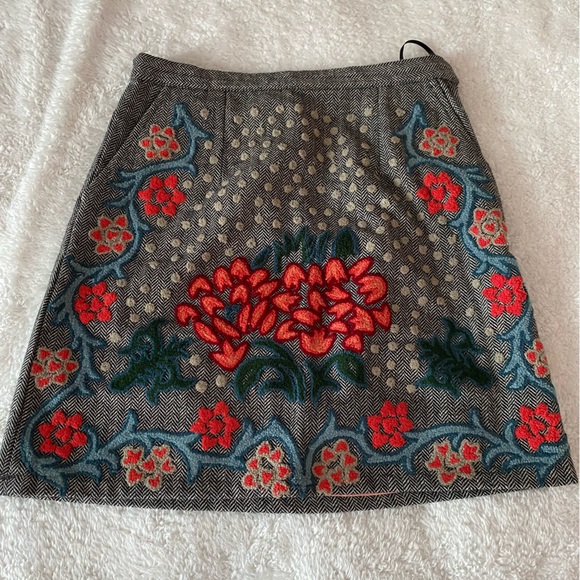 HEMANT & NANDITA Dresses & Skirts - Hemant & Nandita embroidered wool blend skirt